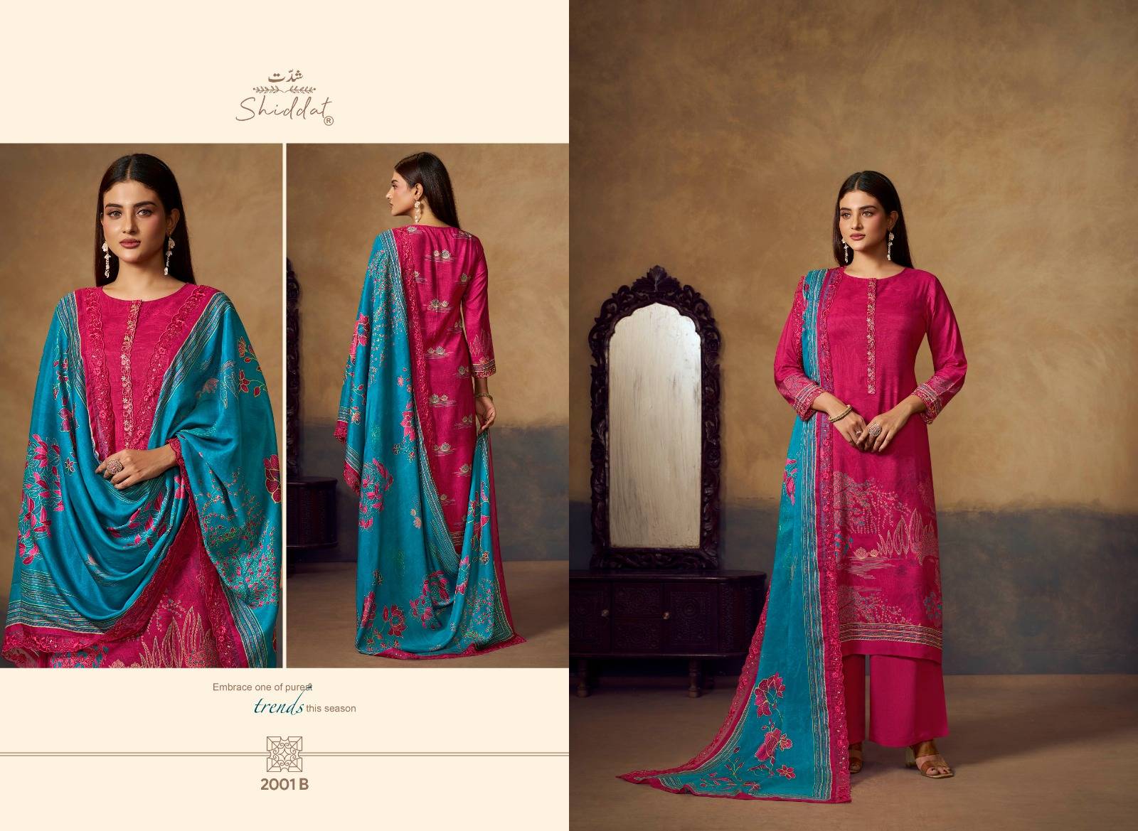 BLUEBELL 2 BY SHIDDAT 2001 to 2004 Series Beautiful Festive Suits Stylish Colorful Fancy Casual Wear & Ethnic Wear pure muslin Dresses At Wholesale Price